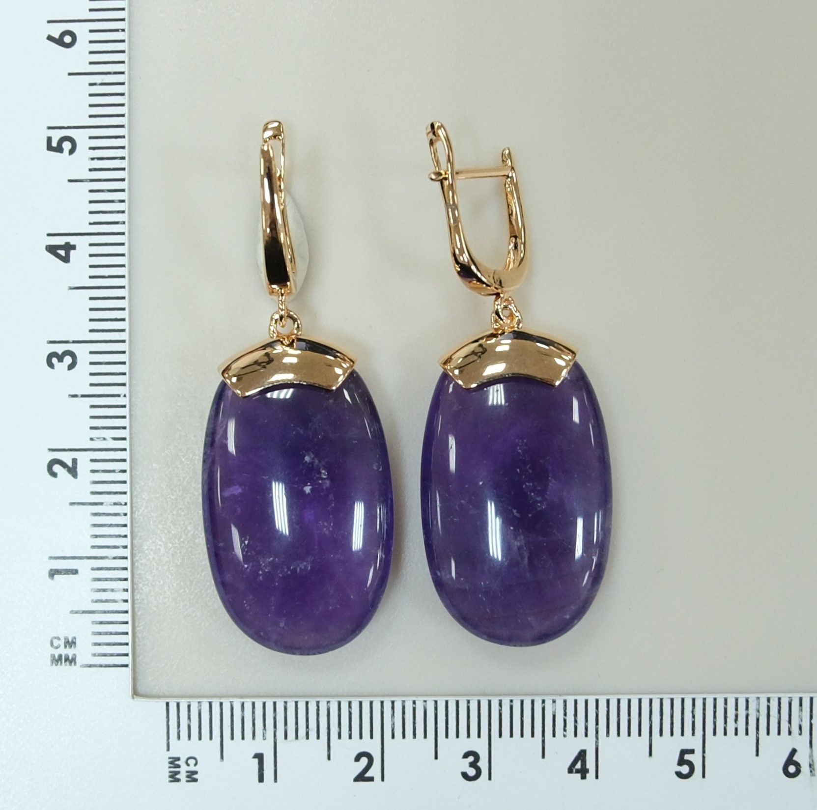 Серебряные серьги с аметистами